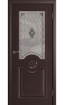 Дверь деревянная межкомнатная шпон Фрез Доминика Венге
