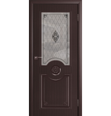 Дверь деревянная межкомнатная шпон Фрез Доминика Венге