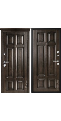 Дверь входная металлическая "МЕТАЛЮКС" М706.2 "Дуб темный", патина
