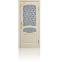 Дверь деревянная межкомнатная Grace София Крем Стекло