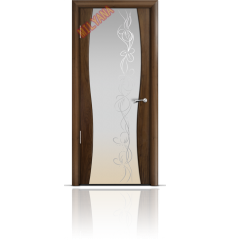 Дверь деревянная межкомнатная Omega1 Фантазия орех
