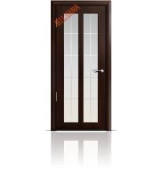 Дверь деревянная межкомнатная Stella Дана стекло орех