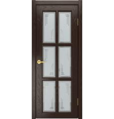 Дверь деревянная межкомнатная Stella Натель2 шоколад Стекло
