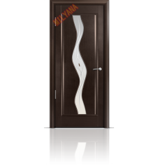 Дверь деревянная межкомнатная Stella Веста Венге стекло
